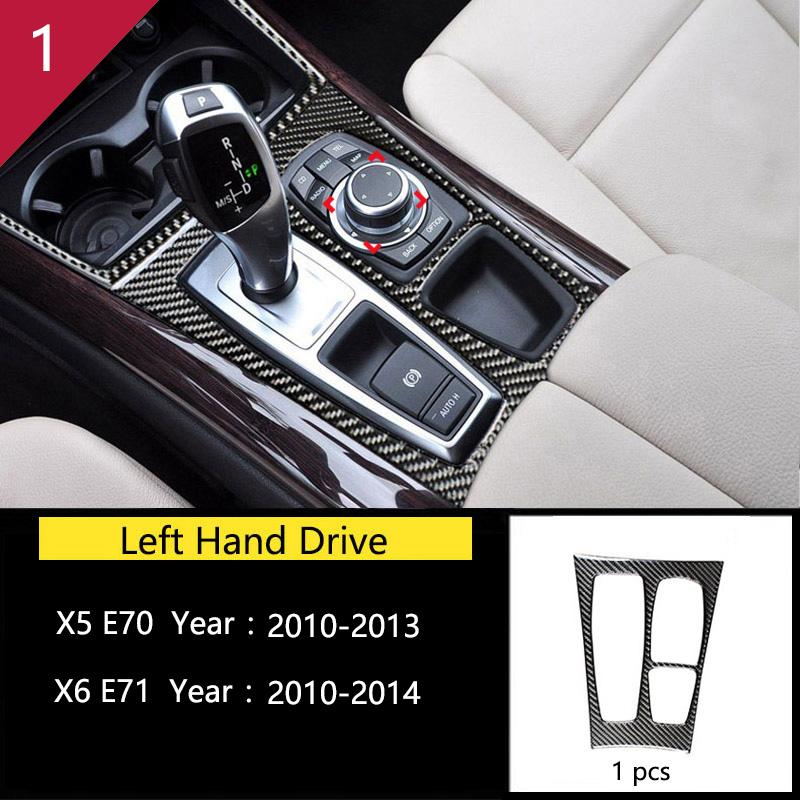 Carbon Fiber For q5 E70 E71 X5 X6 Interior Gearshift Air Conditioning AC CD Panel Reading Light Cover Trim Sticker Accessories q5