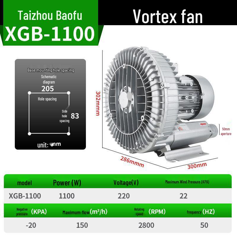 Vortex High-Pressure Industrial Vacuum & Aerator Pump for Fish Ponds
