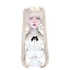Long Cute Lolita Wig for with Gray Wig Net Twin-Tail Wig, Women, Heat-Resistant, Ponytail,