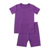 Kids Summer Bamboo Fiber Short Sleeve and Shorts Set for Toddlers and Children