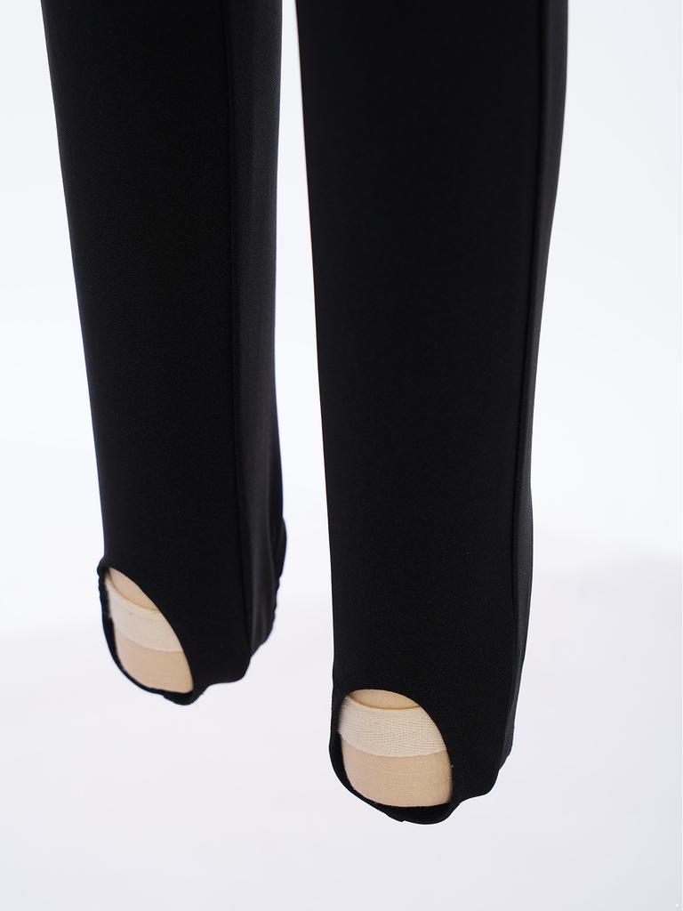 Girls Mesh Long Sleeves Keyhole Back Shiny Rhinestones Color Block Dance Jumpsuit Gymnastics Performance Costume