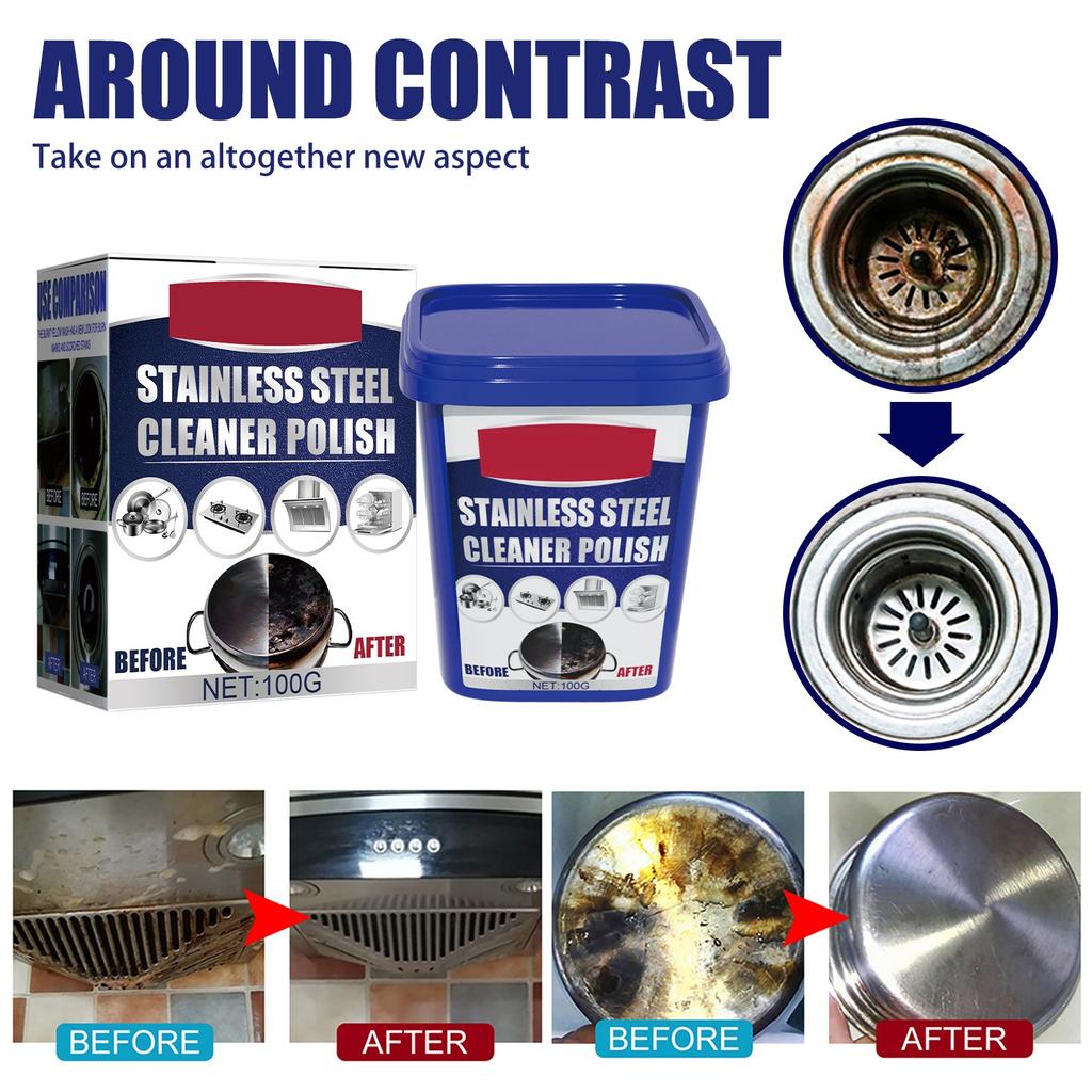 Польская бытовая универсальная чистящая паста для удаления