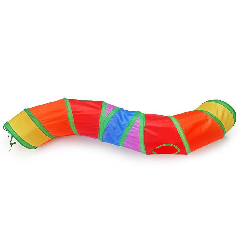 Foldable Cat Play Tunnel Pet Toy Rainbow Tunnel Cat Channel Zhiyi Cat Toy Drill Bucket Channel Cat Nest