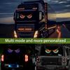 Truck Demon Eye LED Light Dynamic Eye Light Car Front and Rear Display Screen Car Sticker Truck Decoration Expression Light