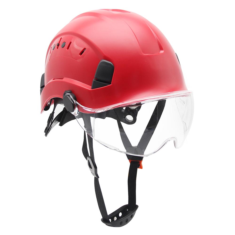 Construction Hard Hat with Visor Safety Helmet with Goggles Protective Working Rescue Cap Riding Helmet Rescue Climbing Helmets