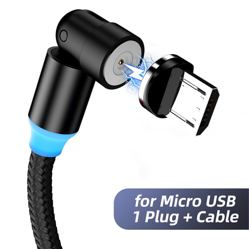 Магнитный зарядный кабель с вращением на 540°, USB-кабель типа C/Lightning, кабель для микрозарядки iPhone, IOS/Android