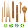 BlauKe® Sushi Making Kit – 2 Bamboo Sushi Rolling Mats, 5 Pairs Chopsticks, Rice Paddle, Spreader – Beginner Sushi Maker Kit