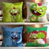 Модная Наволочка Happy Tree Friends Мягкая Стирающаяся Подушка Многоцелевая для Дивана Кровати Путешествий Офиса