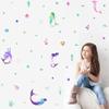 Removable Mermaid Wall Sticker Personalized Children'S Bedroom Creative Doodle Cartoon Marine Life Stickers