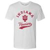 Ретро-футболка с надписью Indiana Hoosiers, лицензированная, унисекс, из смеси тканей - Серо-белый