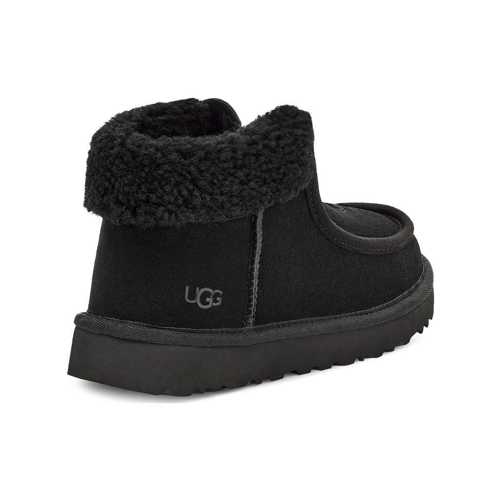 UGG Теплые короткие зимние сапоги с круглым носком на молнии женские черные 1143955-BLK
