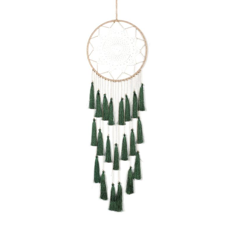 Boho Tassel Dream Catchers Handmade Wall Hanging Cotton Thread Ornament Craft For Home Bedroom Decor