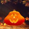 Halloween Pumpkin Lantern Spooky LED Light Up Pumpkin Figurine for Indoor Outdoor Halloween Tabletop Decor