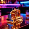 Стеклянный графин для виски в форме грузовика, Винтажные декантеры для крепких напитков, Бутылка для хранения алкоголя с герметичной крышкой, Декор для домашнего бара