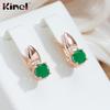 Kinel Classic Opal Green Zircon Earrings For Women