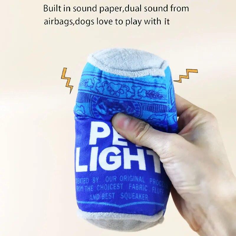 Plush Dog Relieve Boredom Winebottle Chew Sound Soft Beer Bottle Toy Funny Bite-Resistant Squeaky
