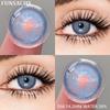 FUNSACHY 1 пара натуральных коричневых контактных линз для глаз, цветные серые контактные линзы для глаз, модные, красивые, для школьников, синие косметические линзы на год