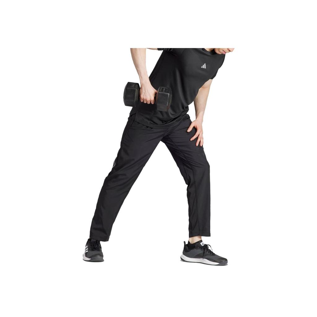 Adidas Train Essentials Seasonal Woven Training Pants Black Men Streetwear IP4472