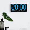 Wall Clock Large Screen Living Room Voice Control Digital Clock Snooze Temperature Date Display USB 12/24H Table LED Clock