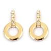 [M9467] - Gold Plated Earrings 'Sissi' White Gold - 15x10 Mm