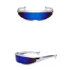 Futuristic Blocking Sunglasses Electroplated Y2K Shades Unique Steampunk Sunglasses  Women