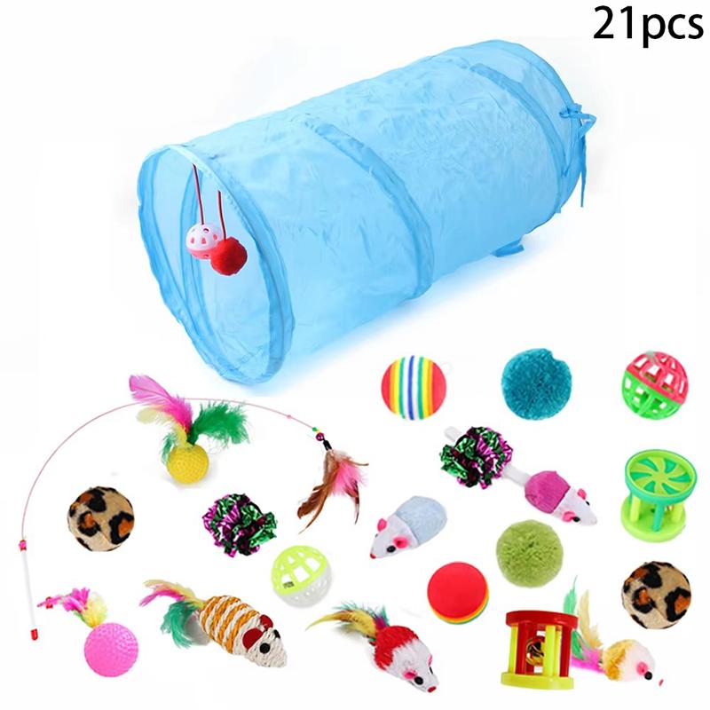Rainbow Cat Tunnel Collapsible Pet Play Tube Interactive Hide And Seek Toy For Kitten Puppy Puzzle Exercise Agility Outdoor
