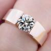 Rose Gold Zircon Couple Ring - European & American Classic Men's Jewelry
