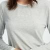 Teenie Weenie Женская футболка с круглым вырезом и длинным рукавом, сшитая из разных тканей