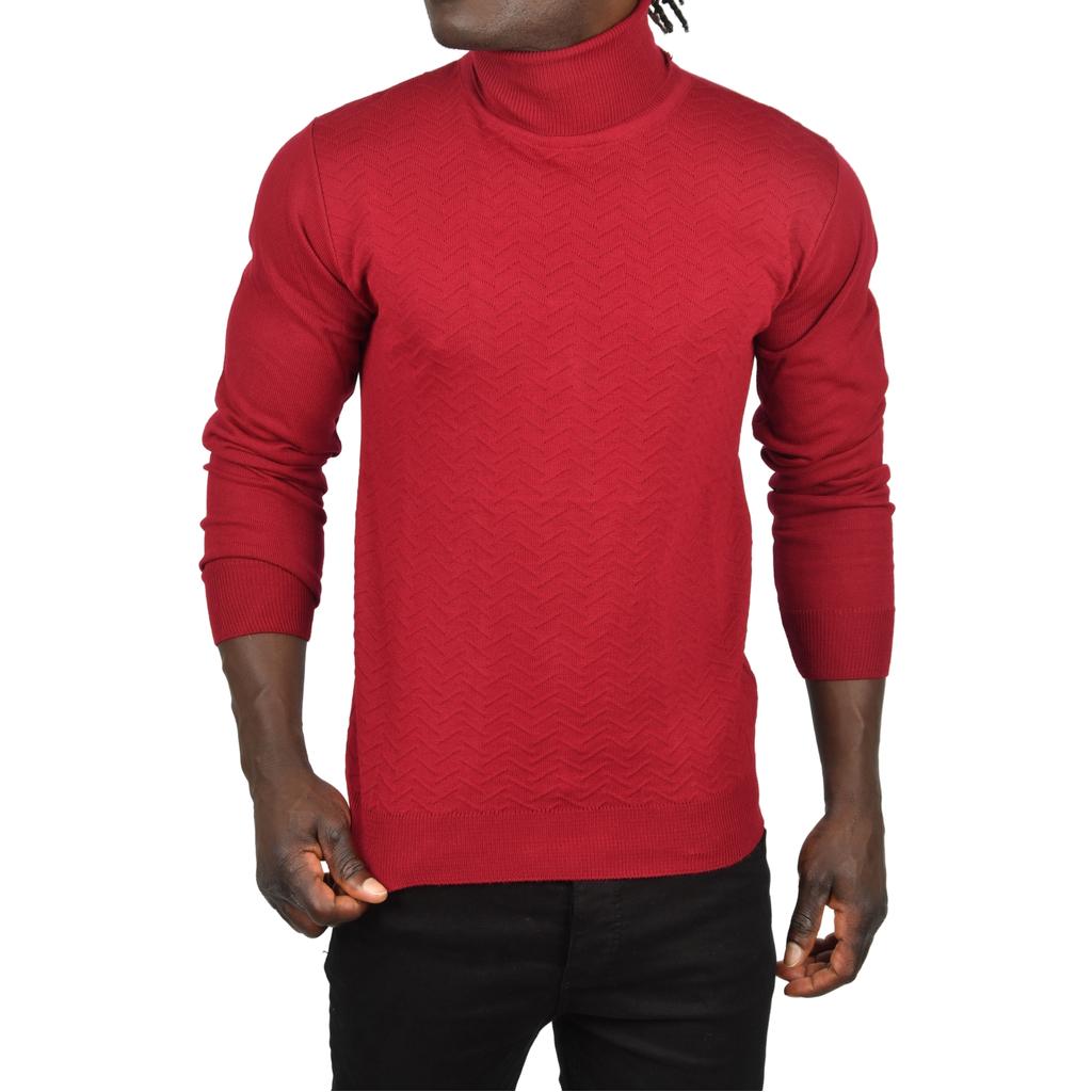 DeepSEA Водолазка с зигзагообразным узором и облегающим трикотажным воротником с воротником 2505497