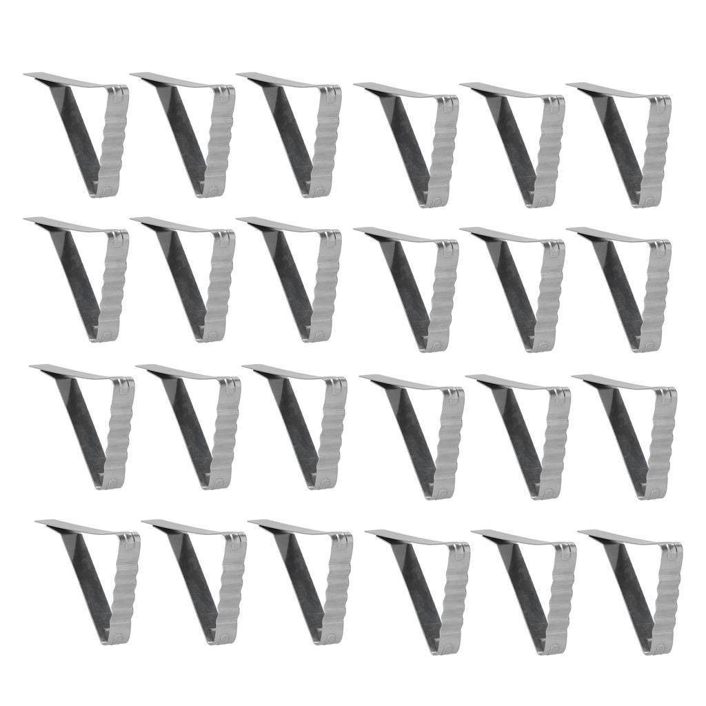 24pcs Table Cloth Holder Stainless Steel Stable Durable Table Cloth Clip for Outdoor Garden Picnic
