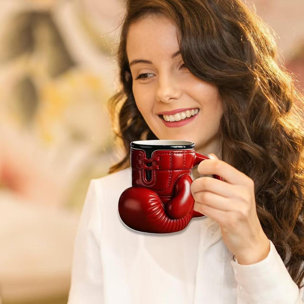 Weird Boxing Gloves Mug Stainless Steel Coffee Cup Resin Handicrafts Desktop Ornaments Funny Coffee Mugs