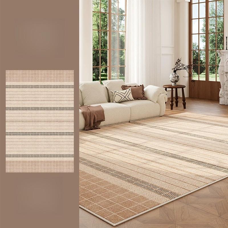 Retro Style Living Room Decoration Plush Carpet Large Area Rugs for Bedroom Fluffy Soft Lounge Floor Mat Home Thick Washable Rug
