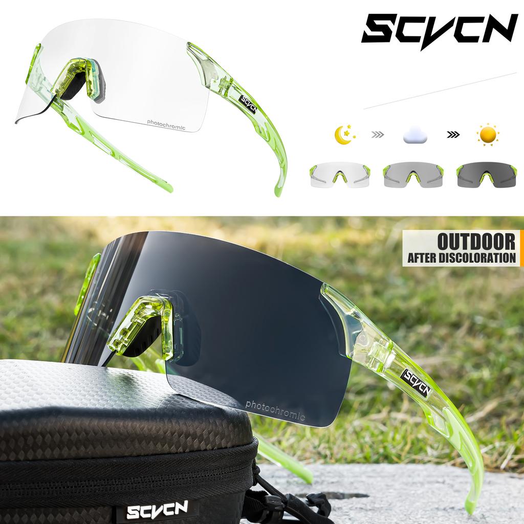 Scvcn Фотохромные Солнцезащитные Очки для Велоспорта Синие Наружные Спортивные Очки для Велосипеда Красные Мужские Очки для MTB Рыбалки Очки для Велосипеда 2024
