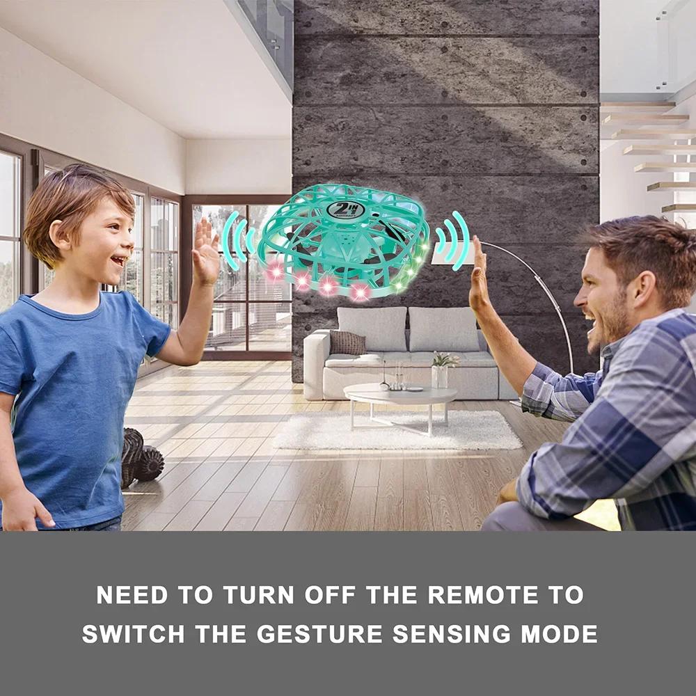 Мини Дрон НЛО Игрушки Летающий Ручное Управление Индукция Радиоуправляемый Вертолет Самолет Квадрокоптер 360 Игрушки для Детей Рождественский Подарок