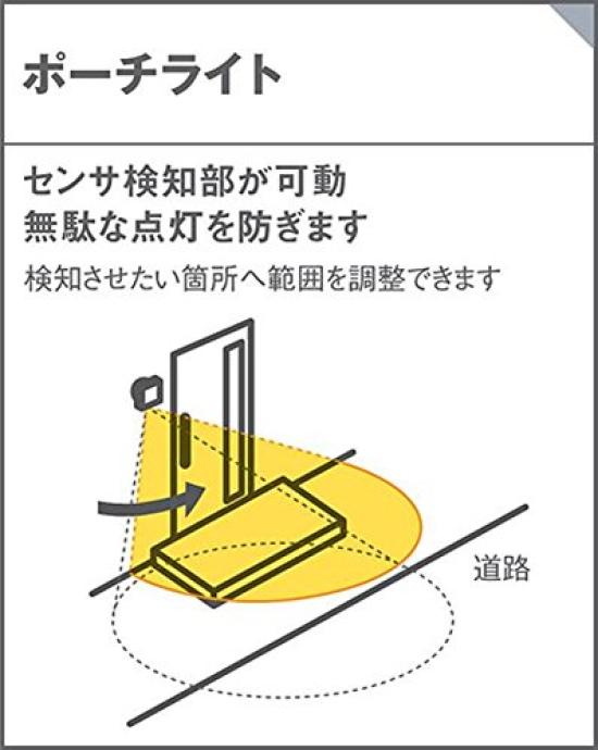 Panasonic Светодиодный светильник для крыльца, монтируемый непосредственно на стену, тип 40, цвет лампочки LGWC80405LE1