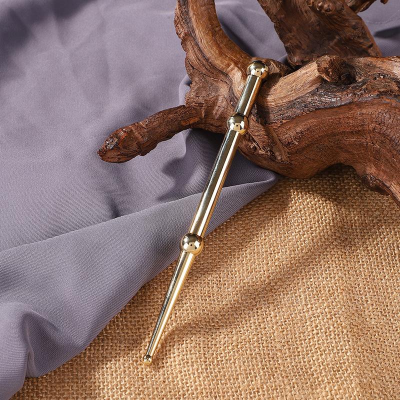 Чистая медная акупрессурная ручка, акупунктурный массажер для ушей, улучшение зрения, акупунктурный массажер для меридианов