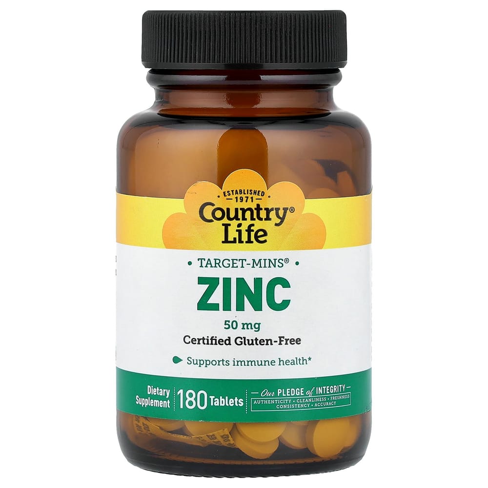 Country Life Target-Mins Zinc 50mg, 180 Tablets