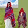 Travel Photo Knitted Shawl Scenic Hooded Scarf Cape Cape Shawl Women