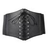 Solid Color Retro Elastic Women Corset Exquisite Fine Craftsmanship Faux Leather Lace-up Buckle Wide Belt Clothes Accessories