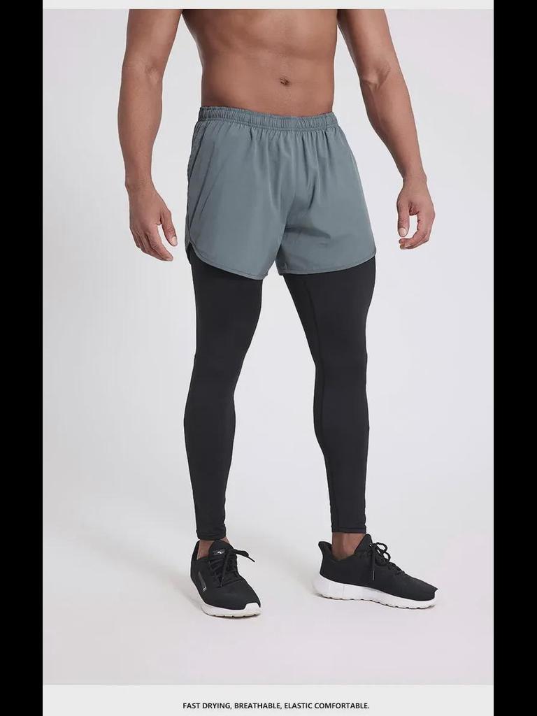 Мужские профессиональные шорты для марафона 2024 года с подкладкой — двухслойные, 3-дюймовые, тренд для легкой атлетики и фитнеса