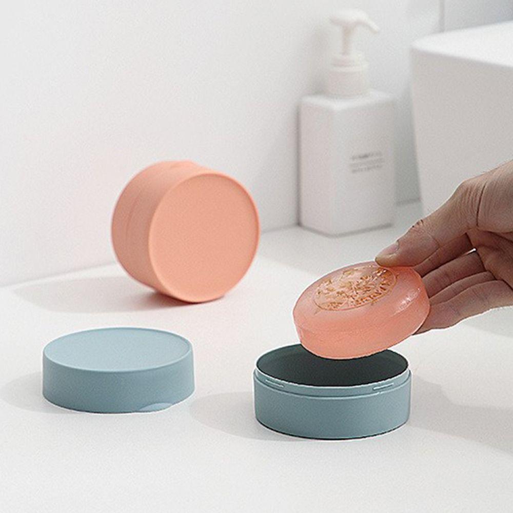 Круглая дорожная мыльница Креативные гаджеты для ванной и душа Портативная мыльница Лоток Бытовая