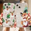 Прозрачный чехол для Apple iPhone 14 11 13 12 Pro 7 8 Plus XR X XS Max 6 6S 13Pro силиконовый чехол для телефона Snow Merry Christmas