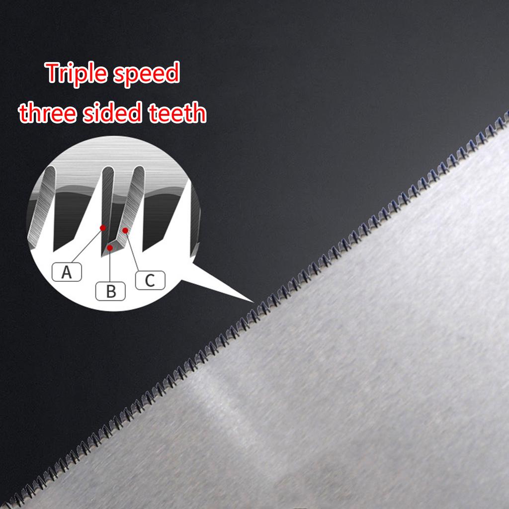 SK5 Двусторонняя японская ручная пила с резиновой ручкой Ножовка по дереву Пила с вытягиванием Гибкая торцовочная пила Инструмент для быстрой резки