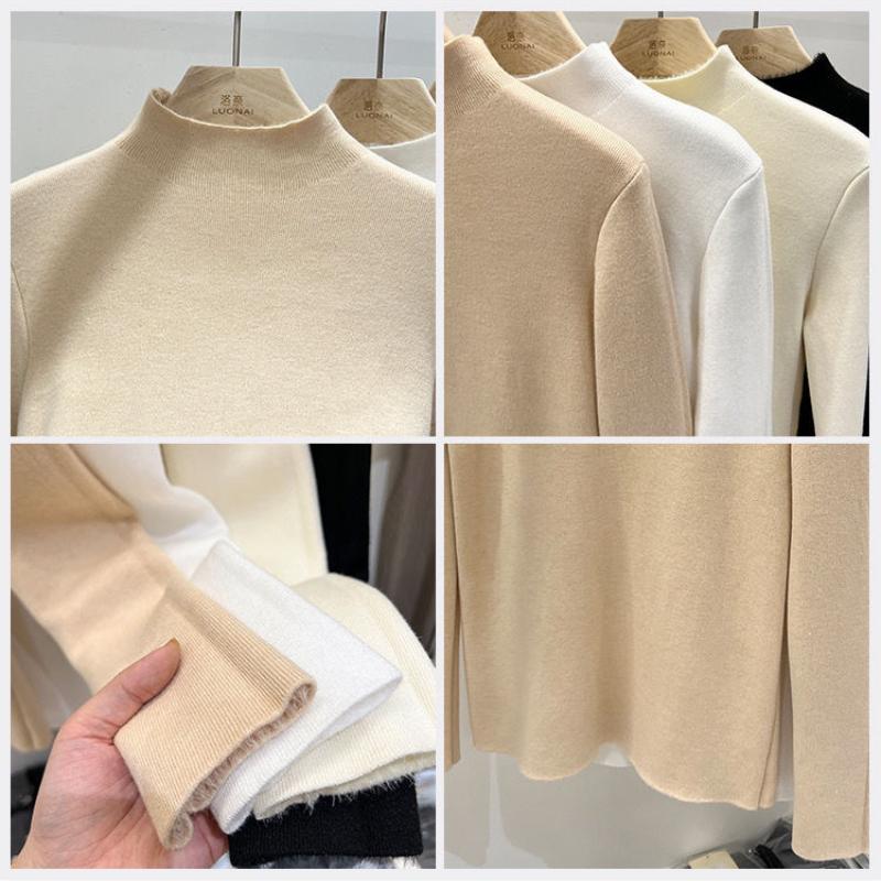 Волосатый свитер с воротником-стойкой для женщин, зимний новый стиль, теплый и толстый свитер-пуловер, популярный модный базовый топ