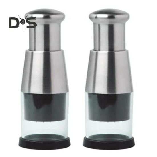 1/2 шт. Чеснокодавка из нержавеющей стали, ручной измельчитель продуктов, легко моется, измельчитель лука, противоскользящая ручка, измельчитель орехов, овощерезка