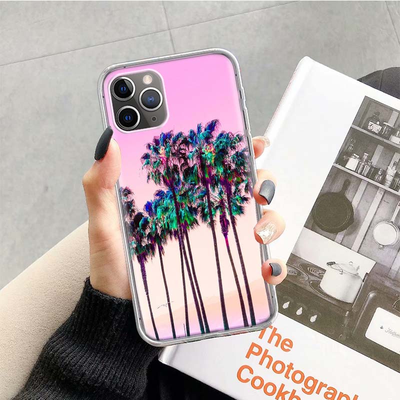 Green Venice Aloha Palms Printed Trees Phone Case For Apple iPhone 17 Air 16 15 Plus 14 + 13 Mini 12 11 Pro Max 7 8 SE 16Max Sof