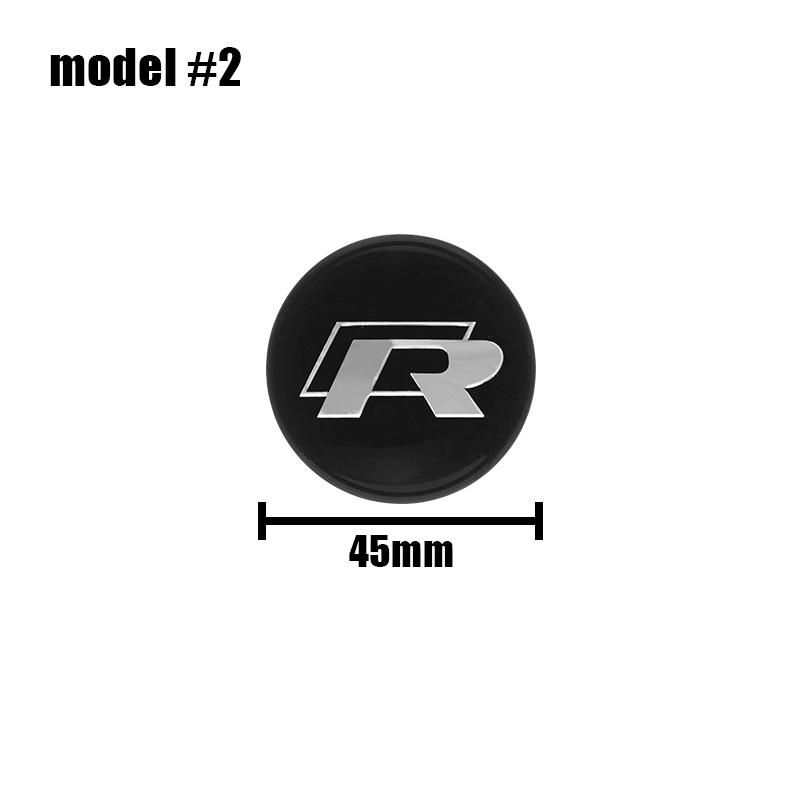 UDXKW1 45mm 50mm Car Steering Wheel Badge For Volkswagen GTI VW Scirocco Polo Golf Passat Tiguan Emblem Stickers Auto Decal Accessories