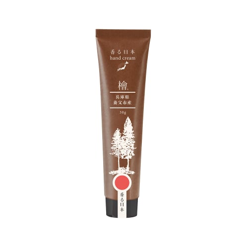 Fragrant Japanese Hinoki Scented Hand Cream, 30g, Smooth and Moisturizing, Made with Hinoki Cypress from Yabu City, a Great Birthday Gift