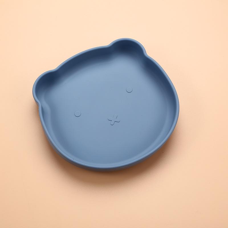 Премиальный силиконовый набор для кормления детей: Устойчивая к высоким температурам, противопадающая присоска и защитная пластина