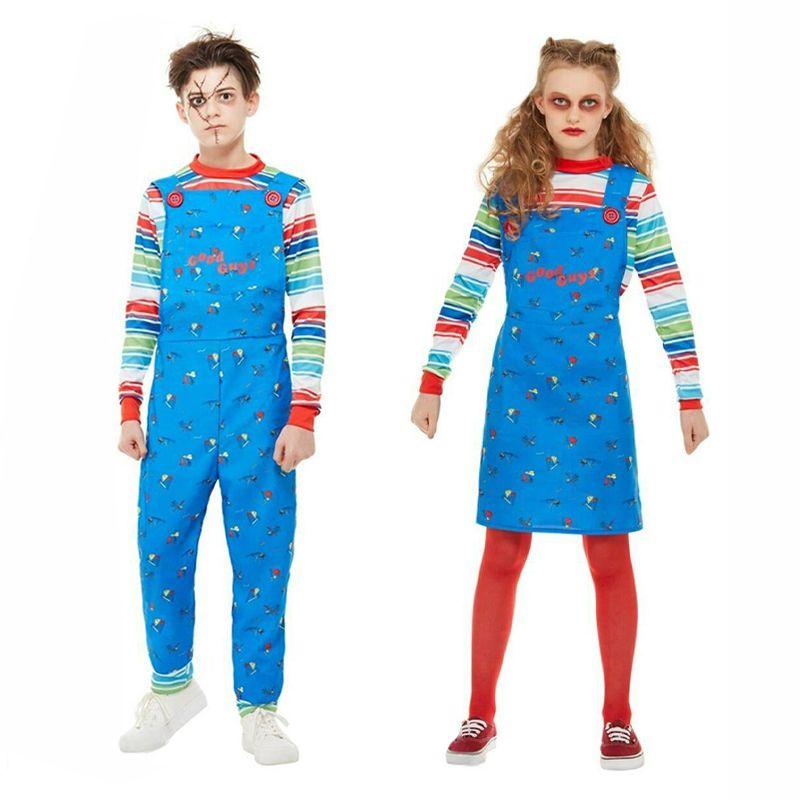 Очаровательный лицензированный костюм Чаки для детских игр на Хэллоуин, детский маскарадный костюм